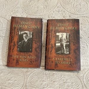 2 Ernest Hemingway books-A Farewell to Arms and The Sun Also Rises